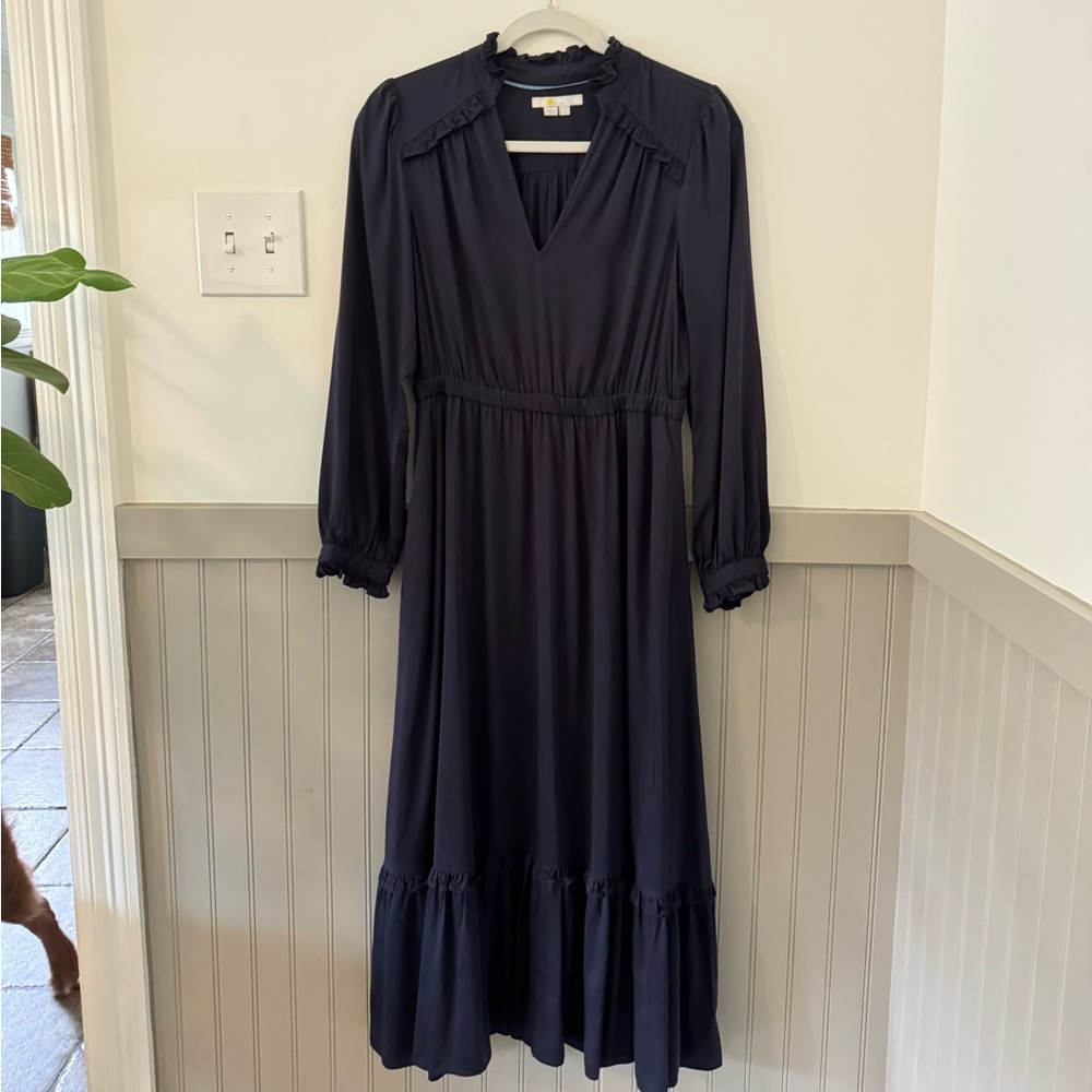 LAST CHANCE Boden pleat detail satin midi dress